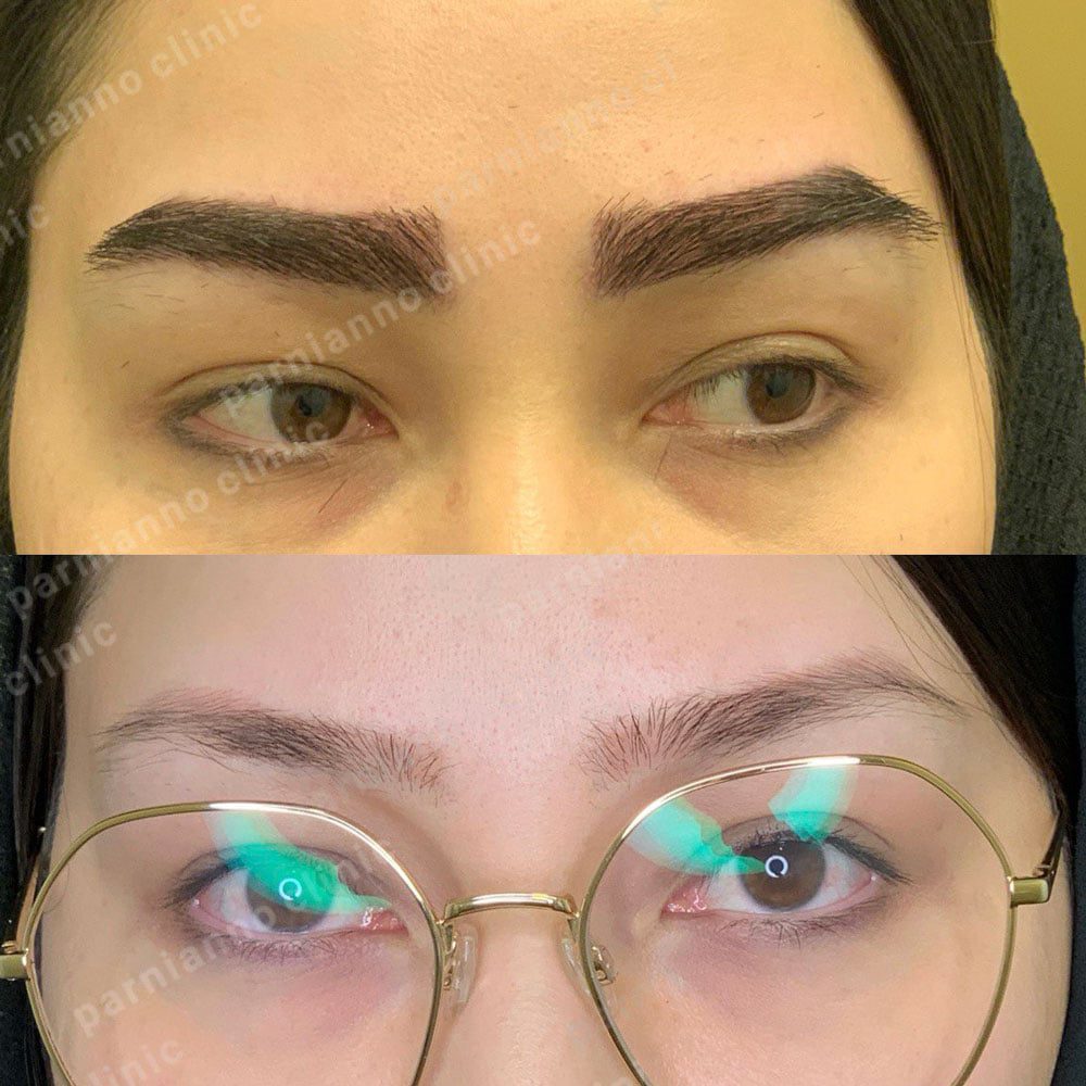 a woman's eyes and eyebrows